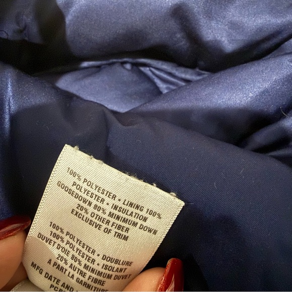 Patagonia Women’s 80% Goosedown Puffer Jacket Size Small Navy Blue - Picture 6 of 13